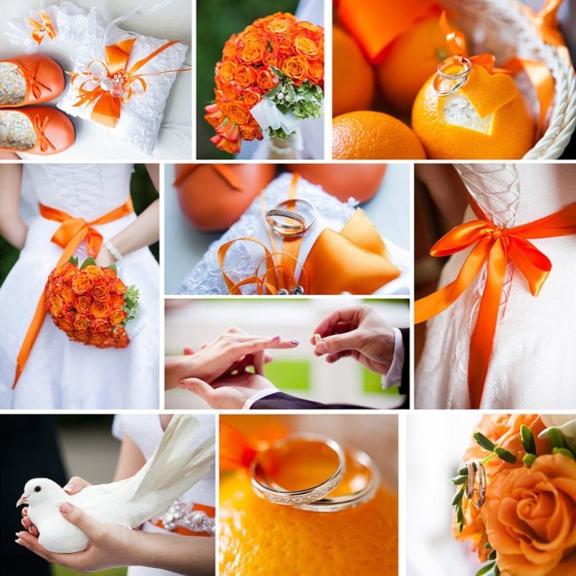 Детали апельсиновой свадьбы