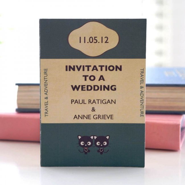Приглашения для книжной свадьбы