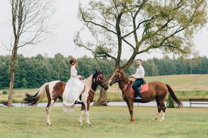 нтересная свадьба на лошадях