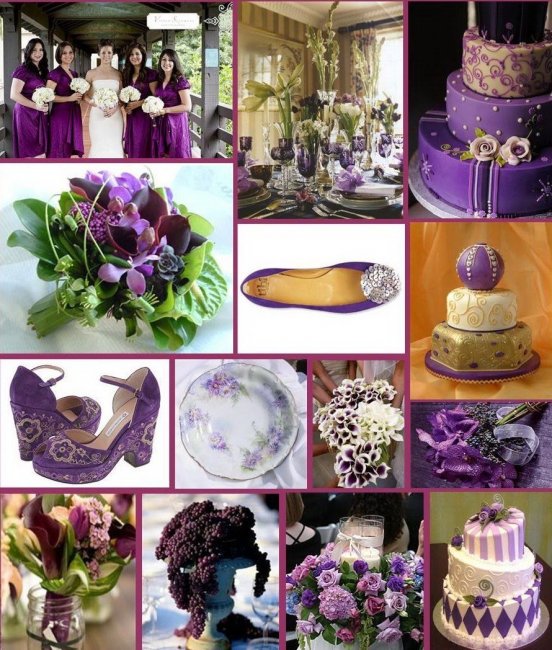 Цвет свадьбы фиолетовый