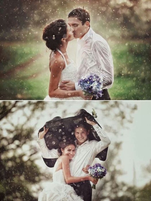 Свадебная фотосессия под дождем