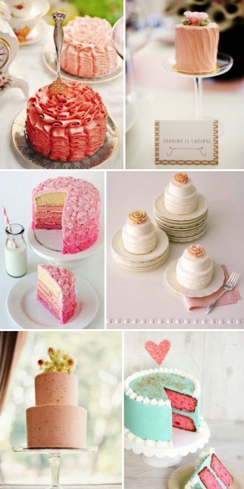 Варианты мини-тортов на свадьбу