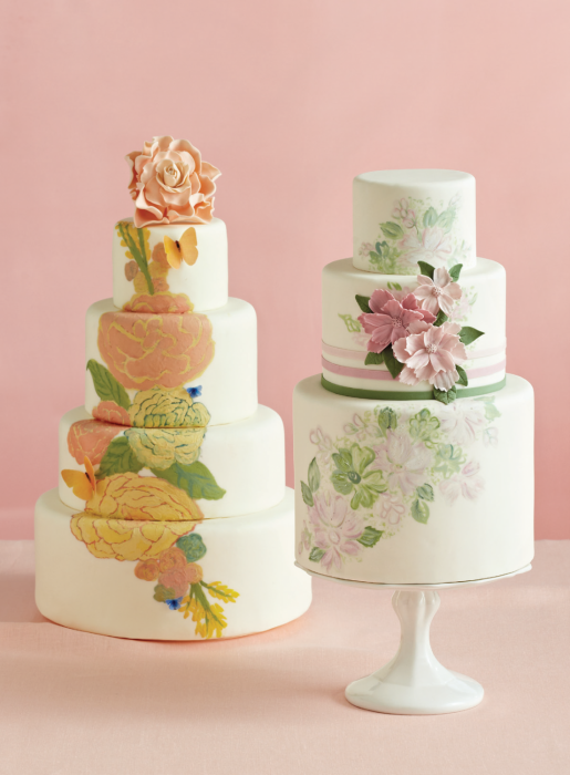 Расписные свадебные торты