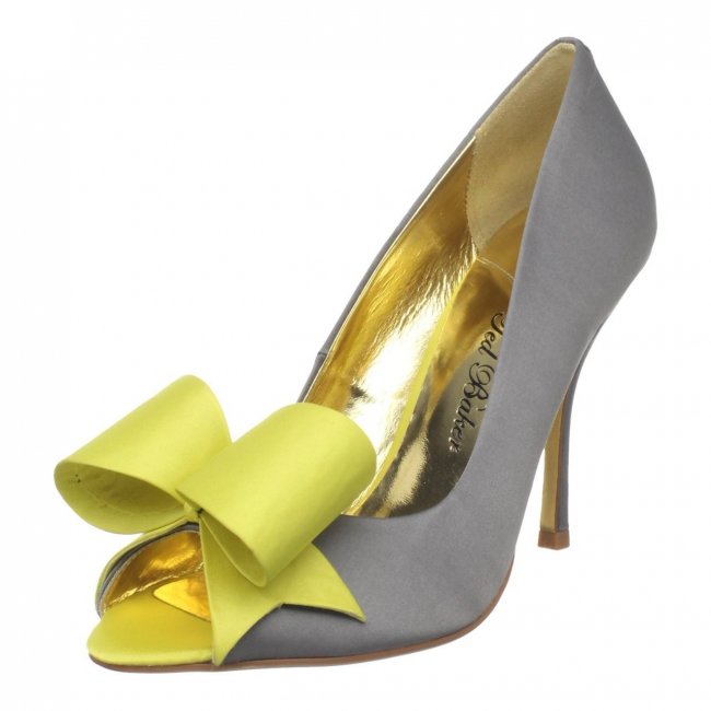 Туфли для серо-желтой свадьбы