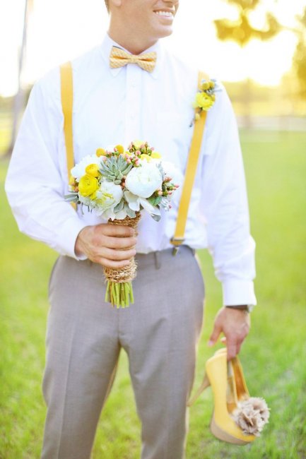 Образ жениха для желтой свадьбы