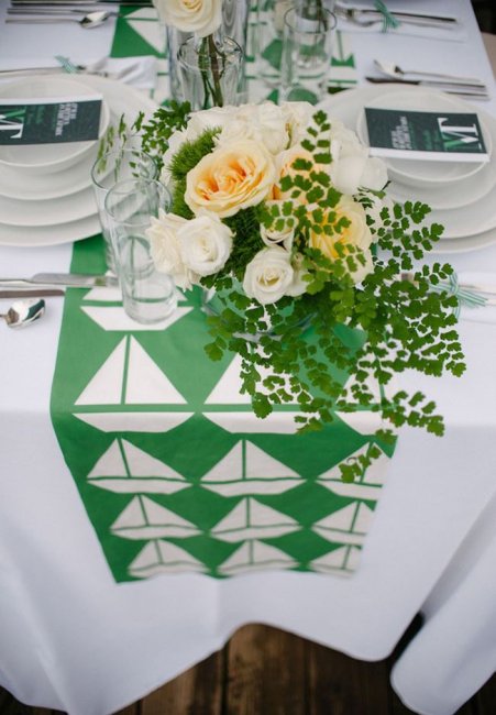 Оформление свадебного банкета в зеленом цвете