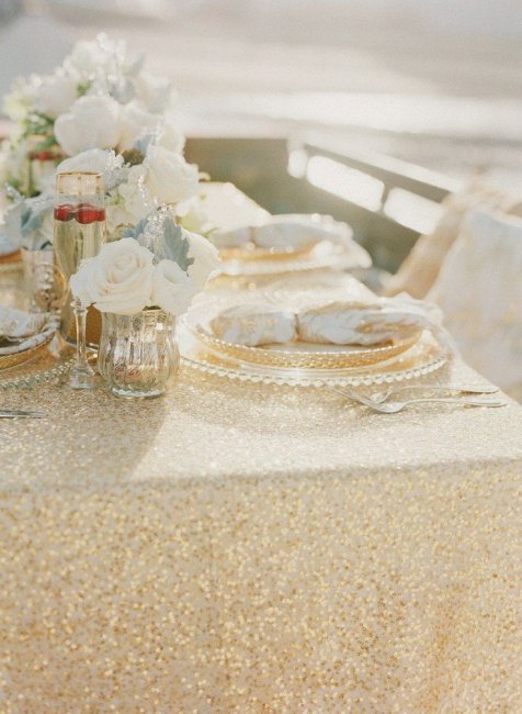 Свадебный декор в золотом цвете