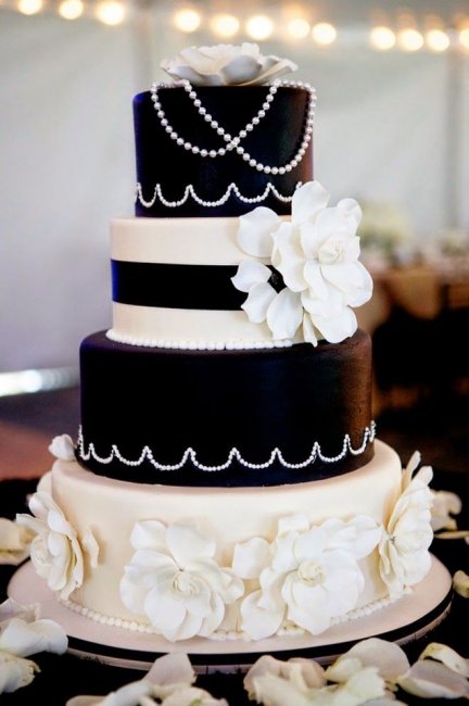 Десерт для черно-белой свадьбы