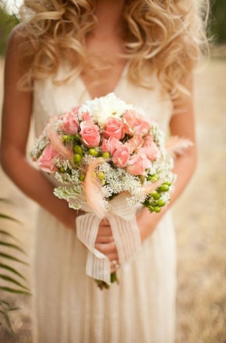 Букет невесты с розами