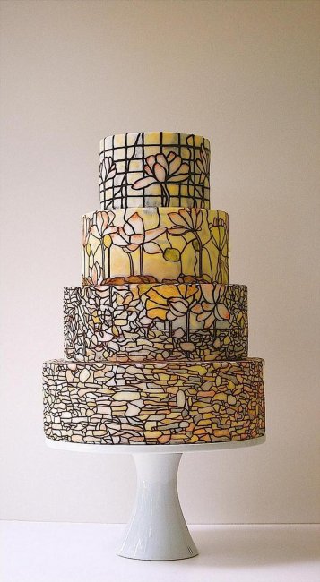 Торт для свадьбы в стиле арт-модерн