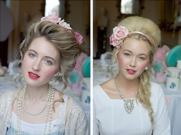 Прическа и макияж в стиле Марии Антуанетты