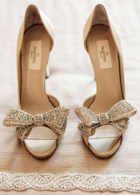 Туфли для свадьбы с бантом