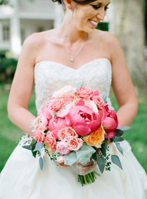 Цветы для свадьбы в розово-мятном цвете