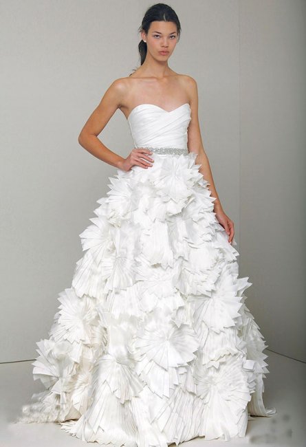 Свадебное платье оригами