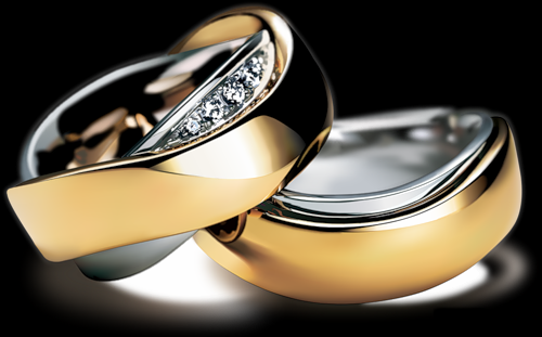 Обручальное кольцо с разными металлами