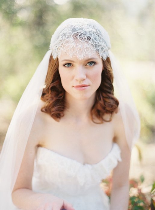 Bridal cap в романтичном стиле