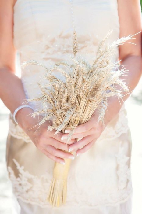 Букет невесты из пшеничных колосков