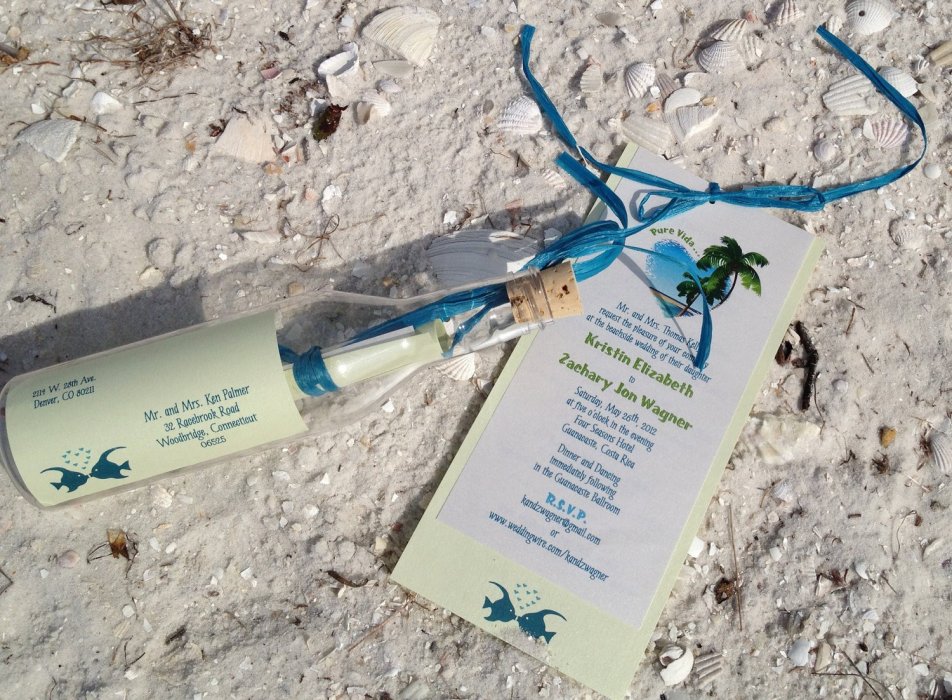 Приглашения для пляжной свадьбы