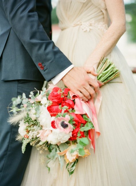 Букет невесты в цвете фиеста