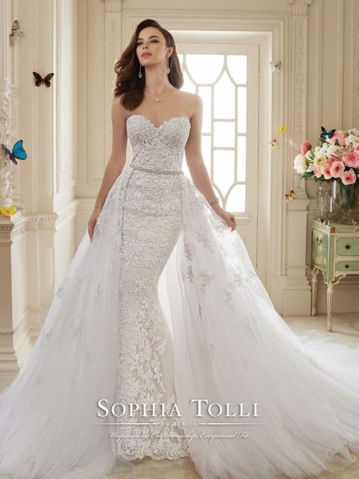Свадебное платье Sophia Tolli со съемной юбкой