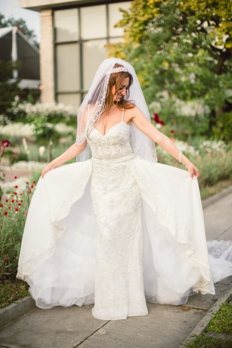 Свадебное платье со съемной юбкой