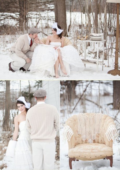 Свадебные фотографии зимой
