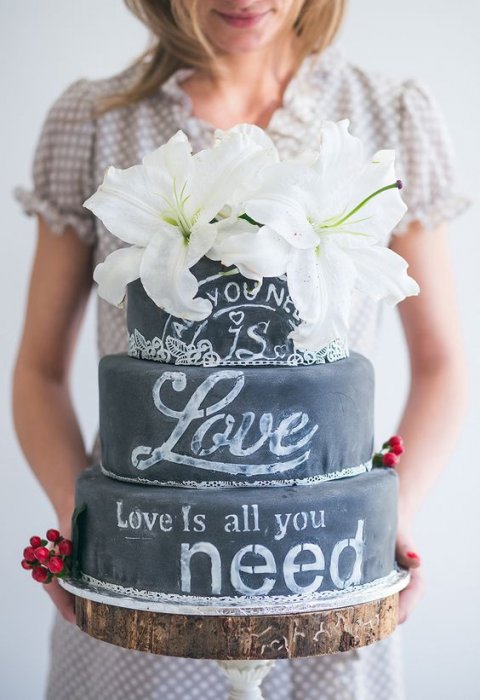 Идея для дизайна свадебного торта