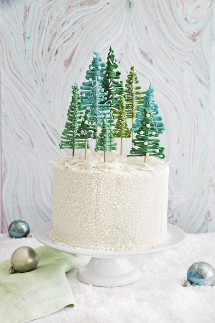 Торт для зимней свадьбы