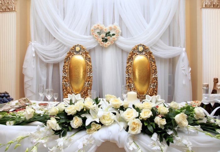 Оформление свадьбы живыми цветами