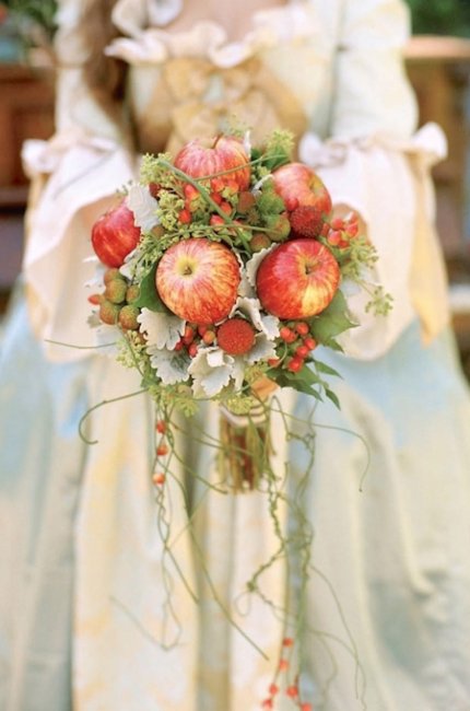 Яблочный букет невесты