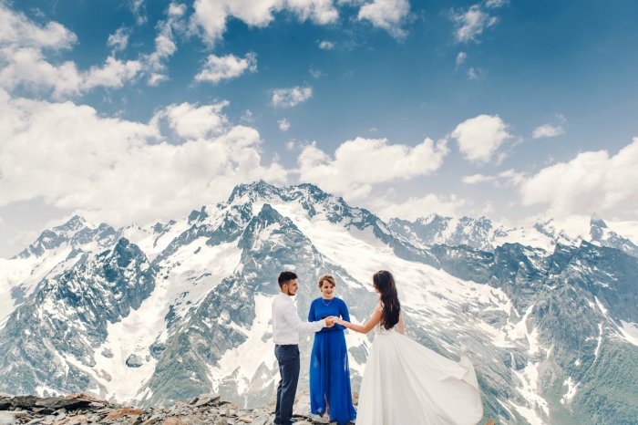 Необычная свадьба в горах