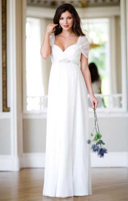 Свадебное платье с рукавом фонарик