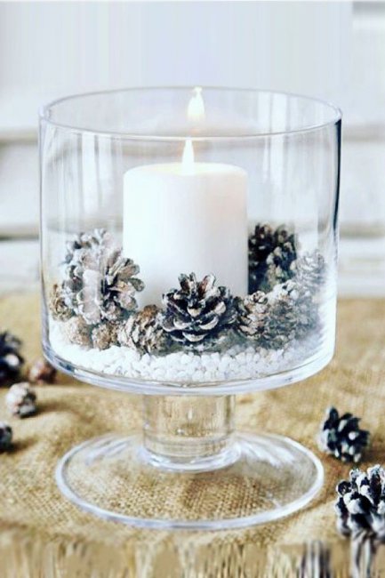 Свечи для зимней свадьбы