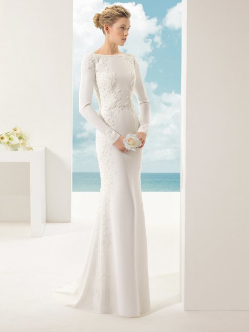 Элегантное прямое свадебное платье