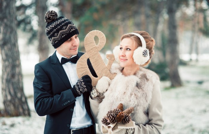 Романтическая свадьба зимой