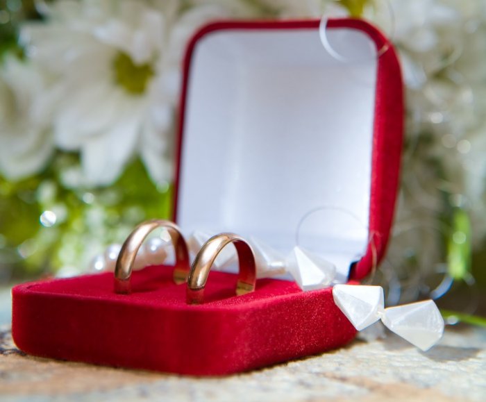 Широкое свадебное кольцо