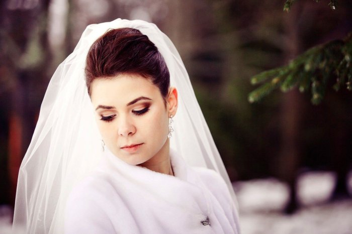 Прекрасная невеста зимой