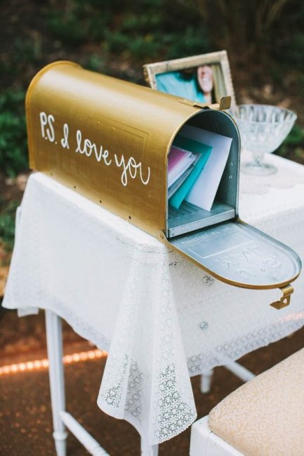 Свадебный сундук в виде почтового ящика