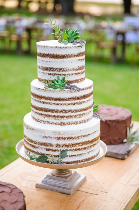 Минималистичный дизайн свадебного торта без мастики