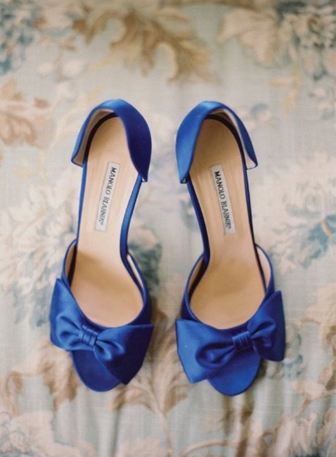 Обувь для синего свадебного платья