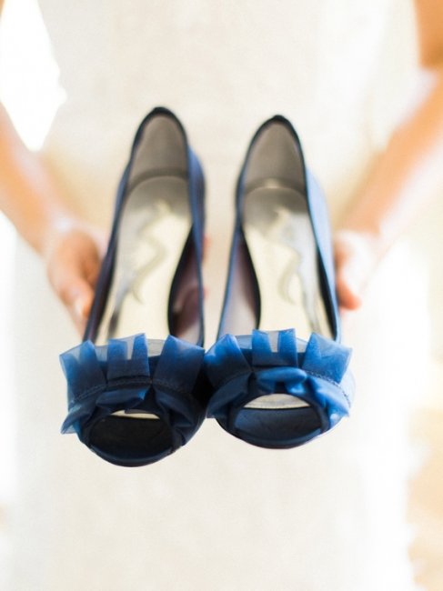 Туфли для платья синего цвета на свадьбу
