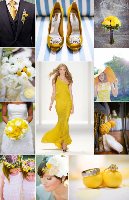 Желтый цвет в оформлении свадьбы