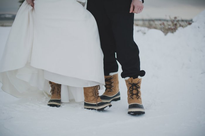 Зимняя свадебная обувь для жениха и невесты