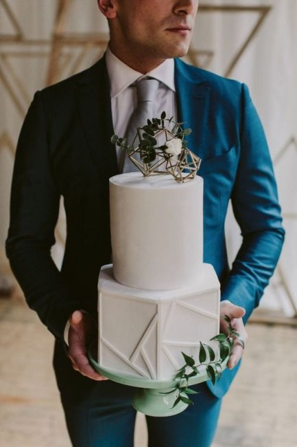 Геометрия в свадебном торте 2018