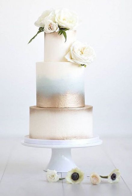 Дизайн свадебного торта с блеском