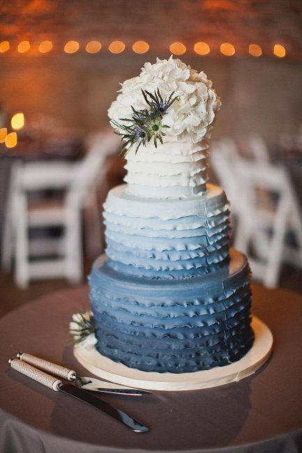 Свадебный торт 2018 с оборками