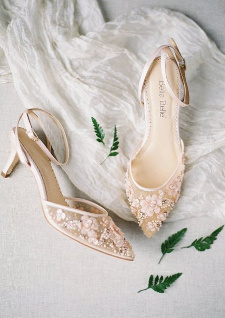 Туфли свадебные на низком каблуке