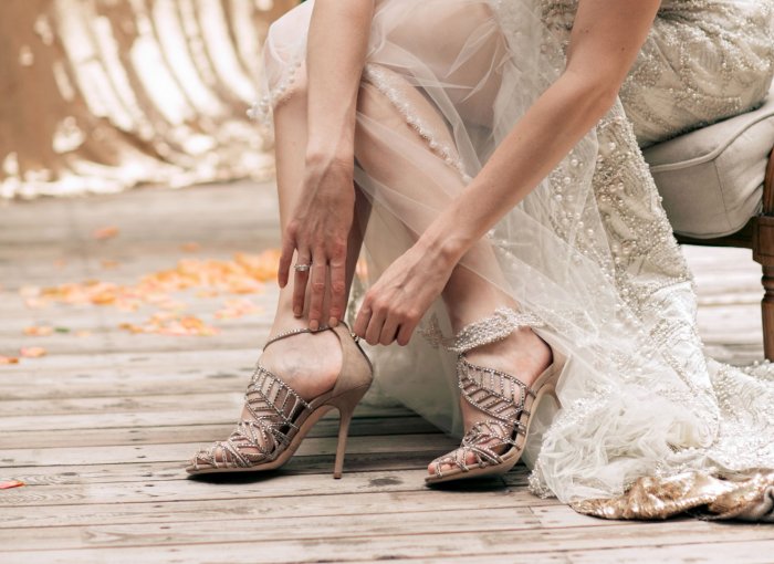 Свадебная обувь на шпильке