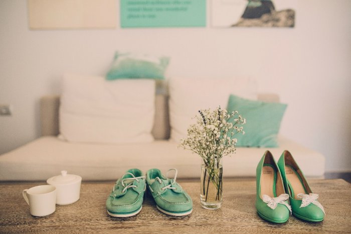 Зеленые туфли на свадьбу