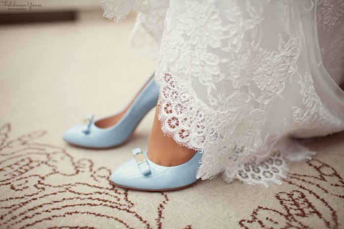 Голубые туфли на свадьбу